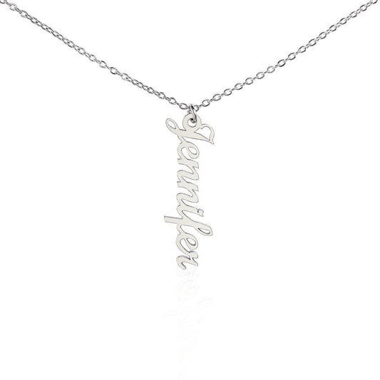 Vertical Name Necklace, Personalized Necklace, Bridesmaid Gifts, Birthday Gift