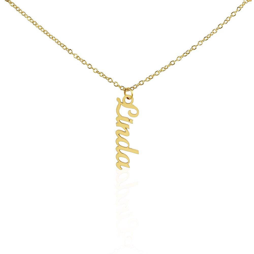 Vertical Name Necklace, Personalized Necklace, Bridesmaid Gifts, Birthday Gift